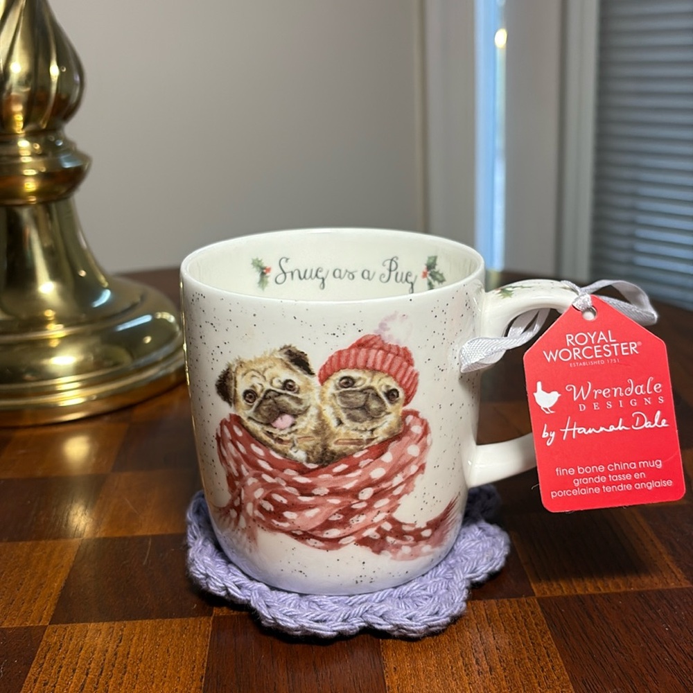 Royal Worcester Snug as a Pug coffee/tea mug